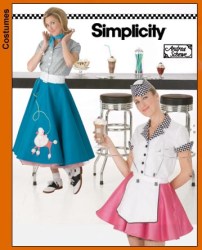 3847 SIMPLICITY GIRL/ MS BOBBY SOX A&W 50S COSTUME,HAT PATTERN 6-22 2 SIZES /3-14 UNCUT CHOICE